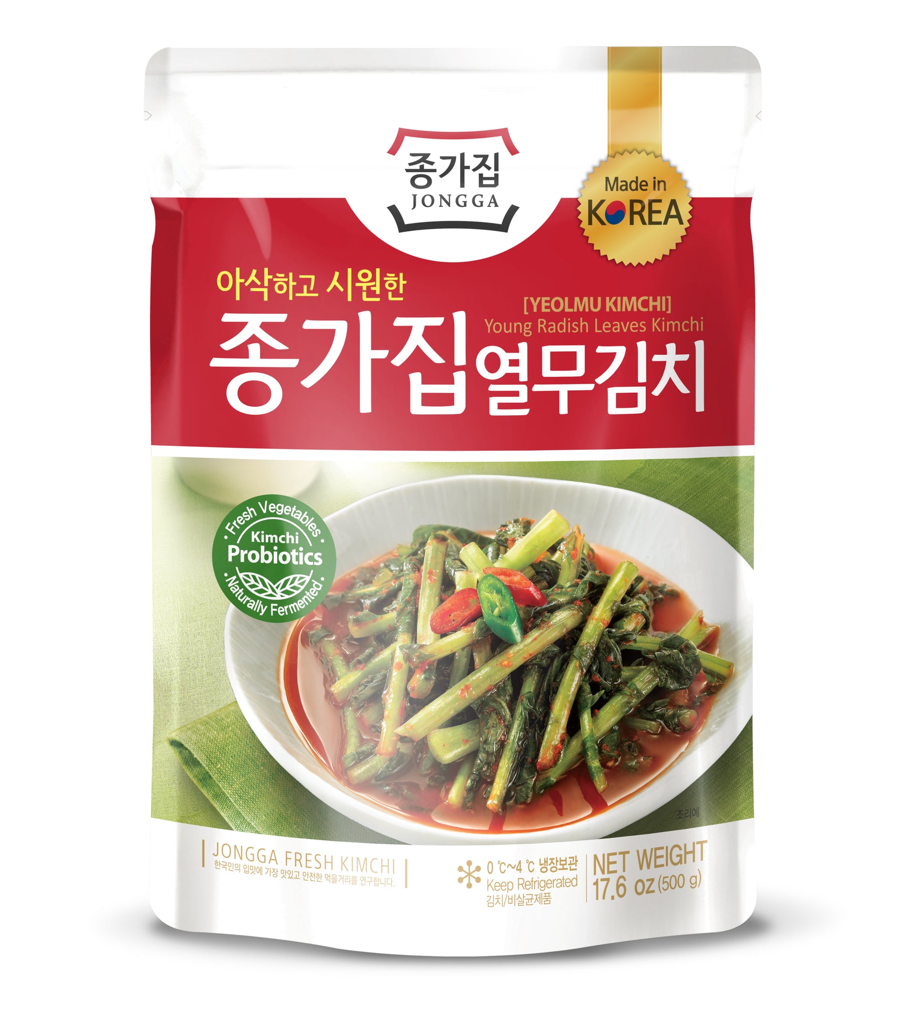Jongga Young Radish Leaf Kimchi 종가 열무김치